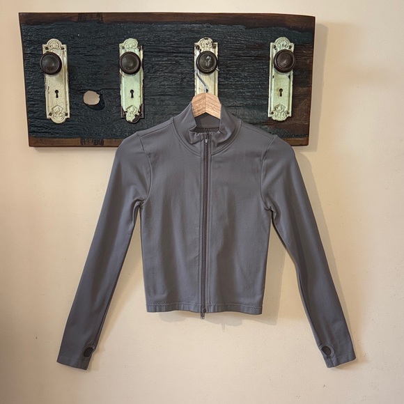 Garage Grey Smoked Out Sydney Seamless Zip-Up Athletic Jacket Size Medium - Picture 2 of 14